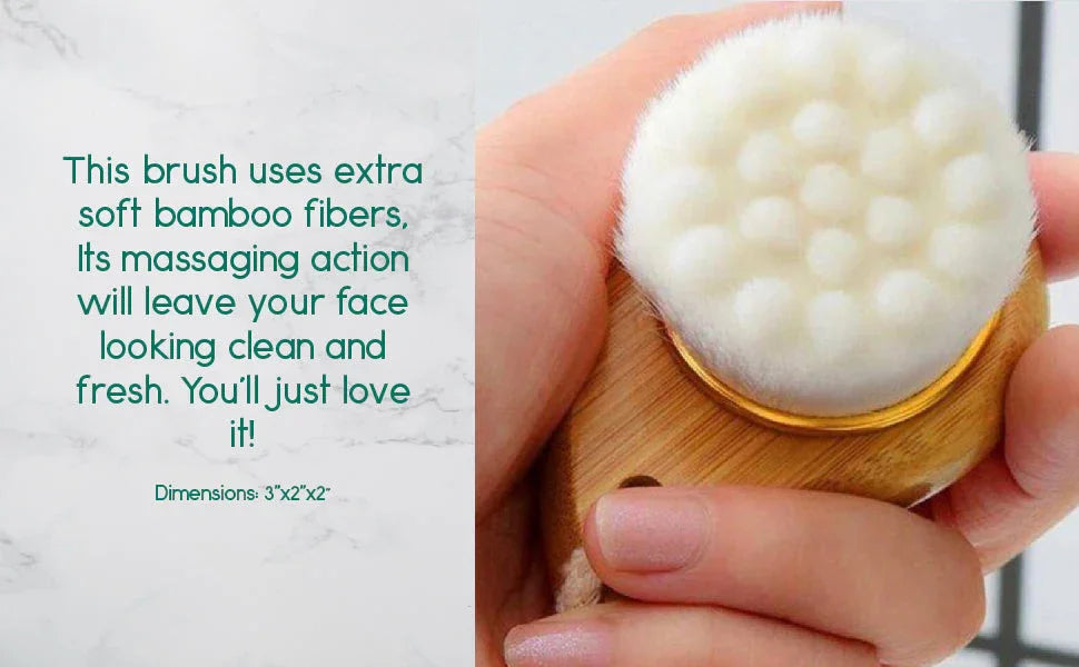 Facial Brush with Bamboo Handle - Trendibles