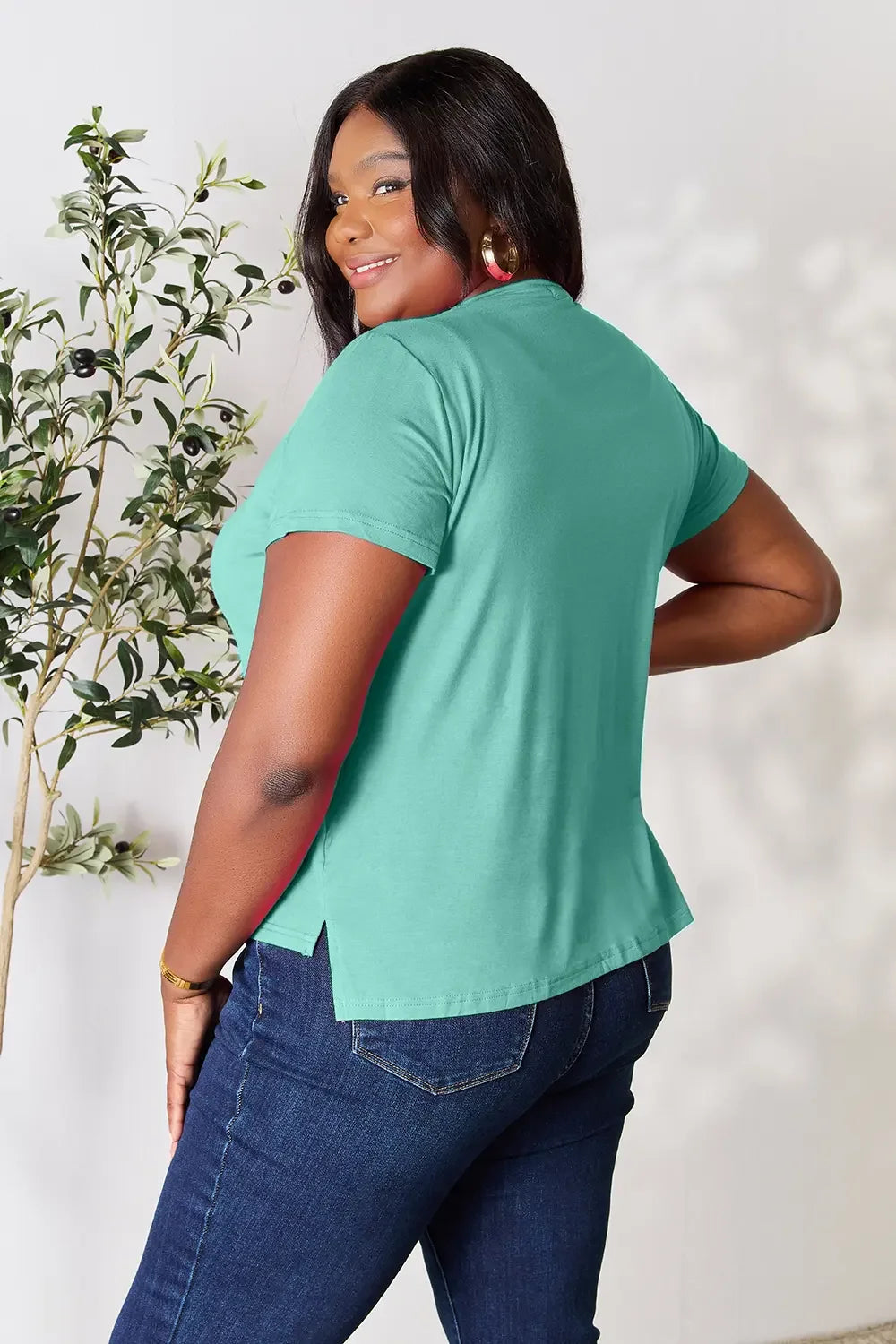 Basic Bae Full Size Round Neck Short Sleeve T-Shirt - Trendibles