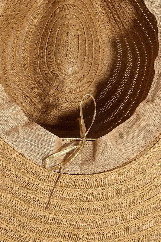 Fame Shell Beaded Wide Brim Straw Hat - Trendibles