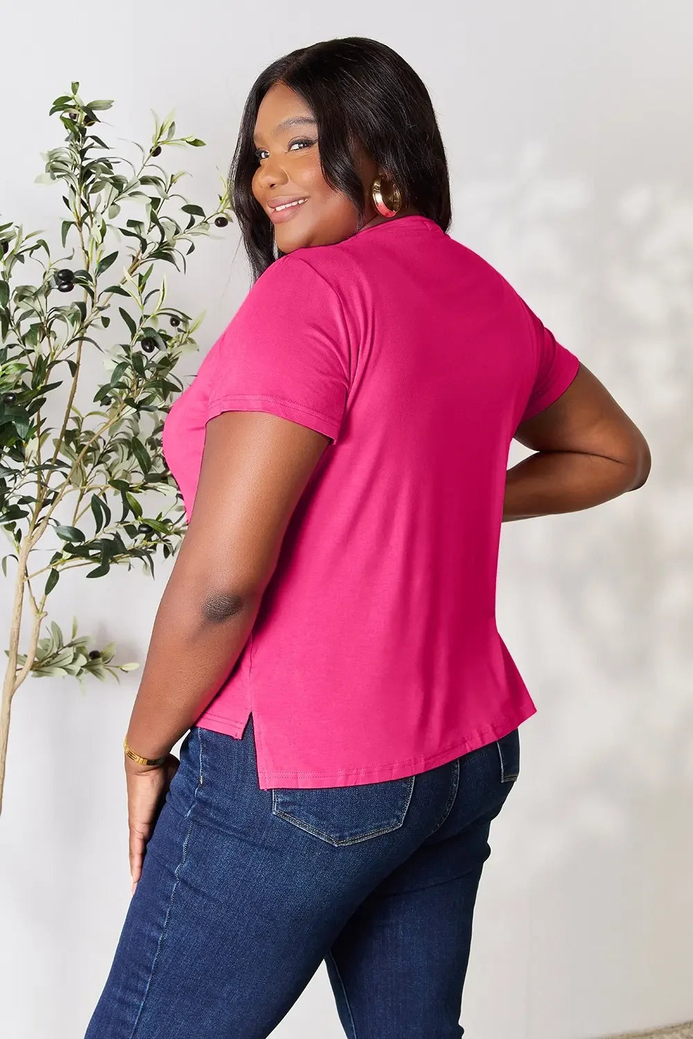 Basic Bae Full Size Round Neck Short Sleeve T-Shirt - Trendibles
