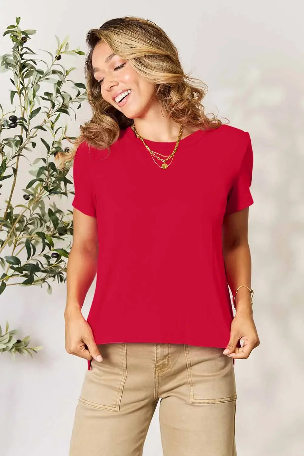 Basic Bae Full Size Round Neck Short Sleeve T-Shirt - Trendibles
