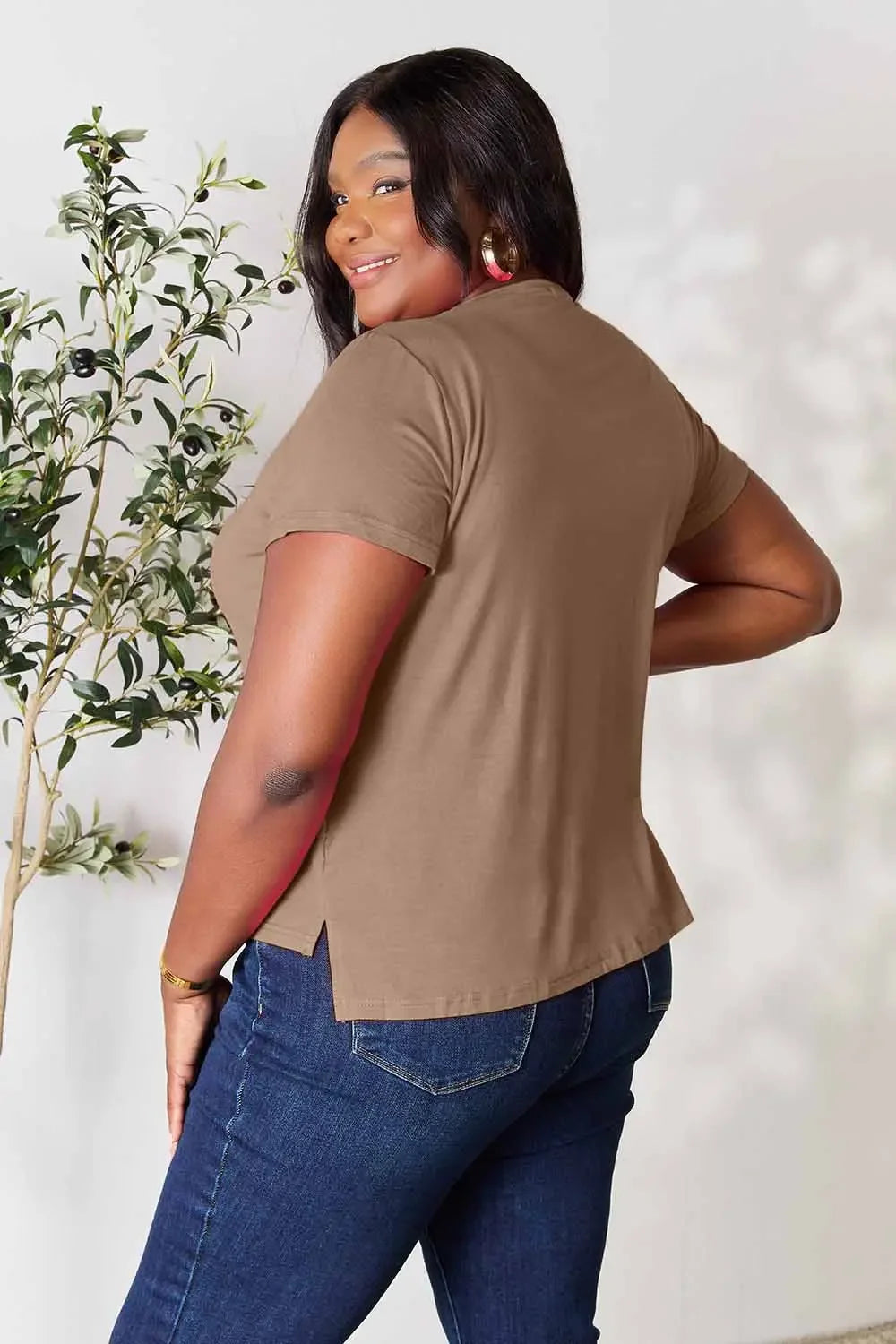 Basic Bae Full Size Round Neck Short Sleeve T-Shirt - Trendibles