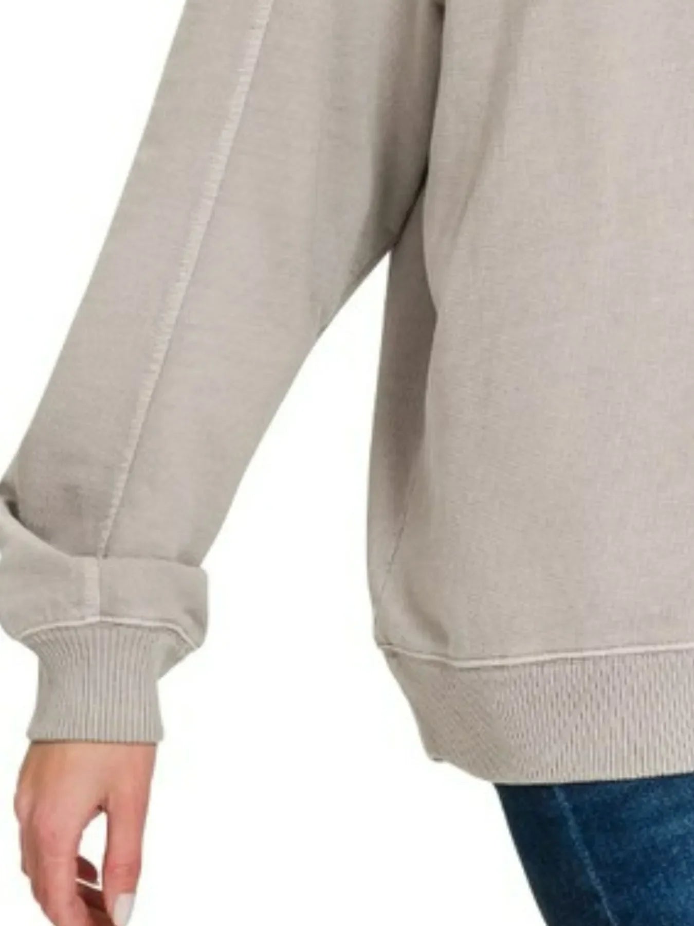 Zenana French Terry Pigment Dye & Enzyme Washing Hoodie - Trendibles