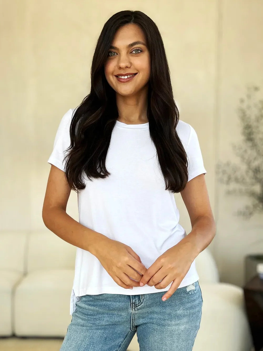 Basic Bae Full Size Round Neck Short Sleeve T-Shirt - Trendibles