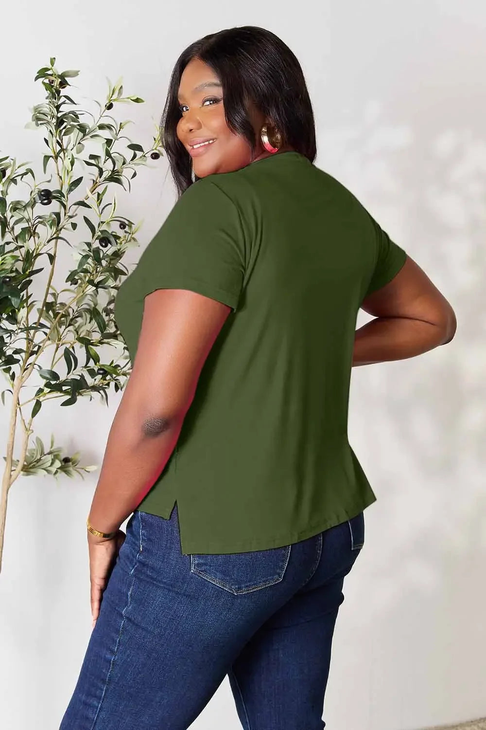 Basic Bae Full Size Round Neck Short Sleeve T-Shirt - Trendibles