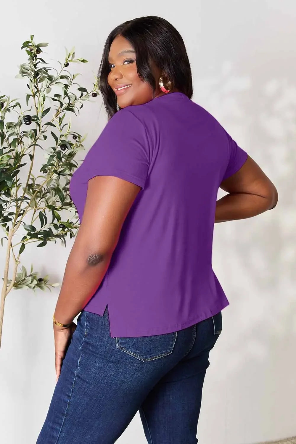 Basic Bae Full Size Round Neck Short Sleeve T-Shirt - Trendibles