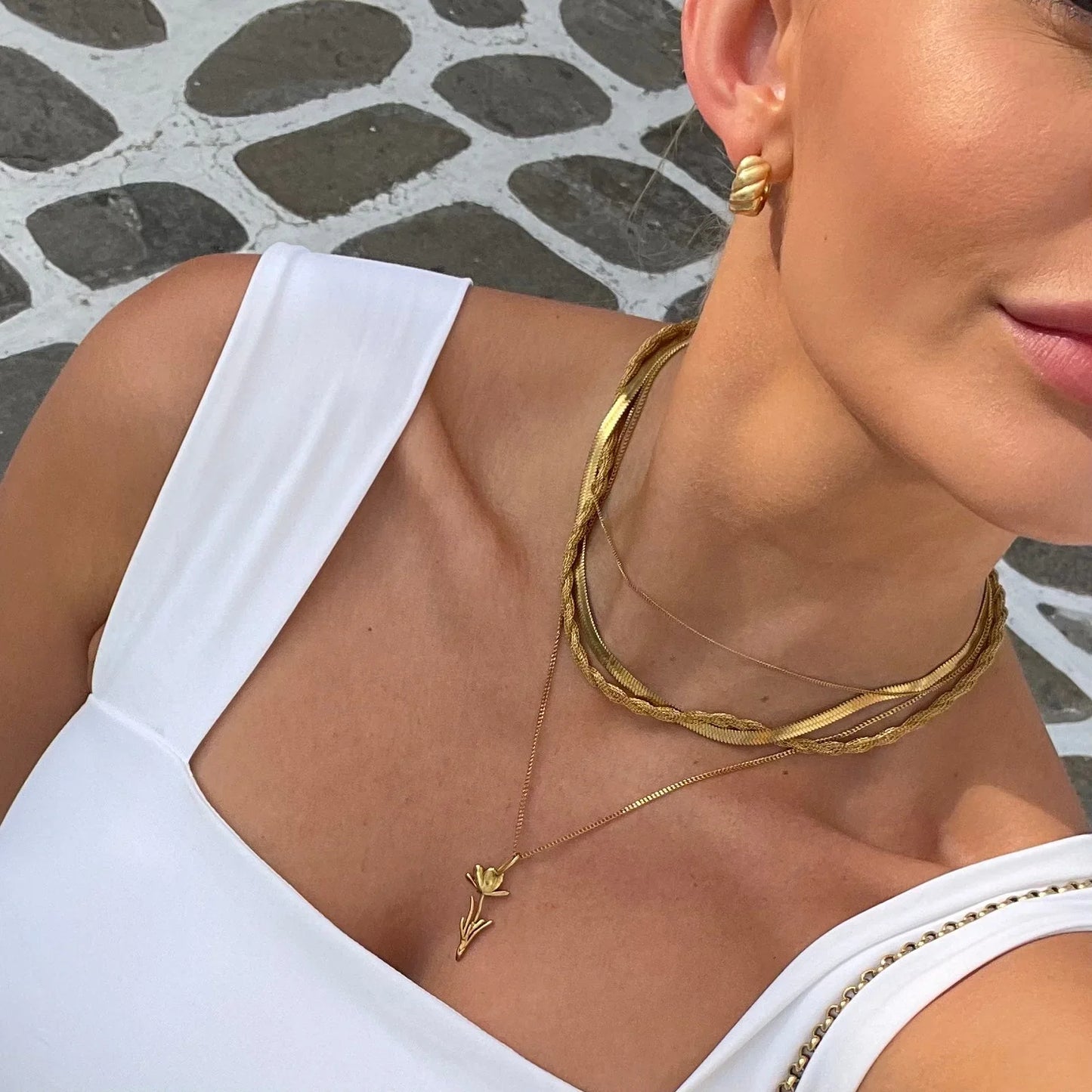 Anna Twisted Chain Necklace - Trendibles
