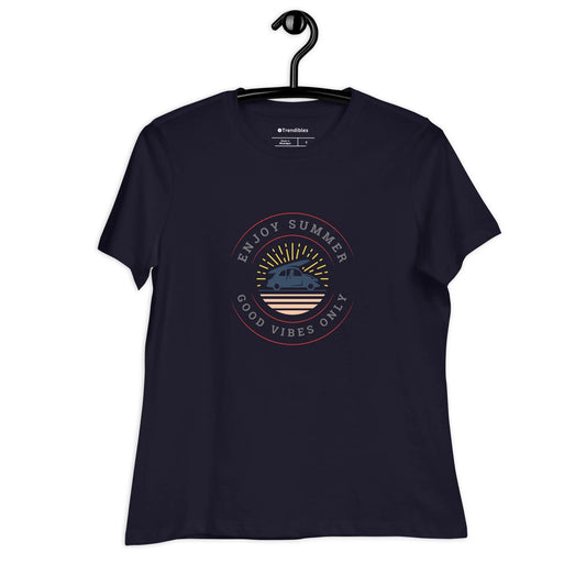 Women's Relaxed Good Vibes T-Shirt - Trendibles